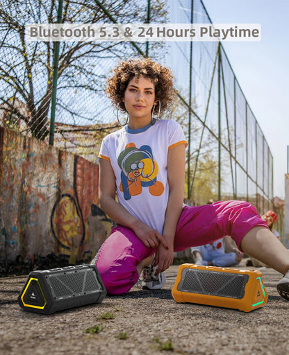 MLOVE P3 Outdoor Bluetooth Speaker — 40W IPX7 Waterproof with RGB Lighting