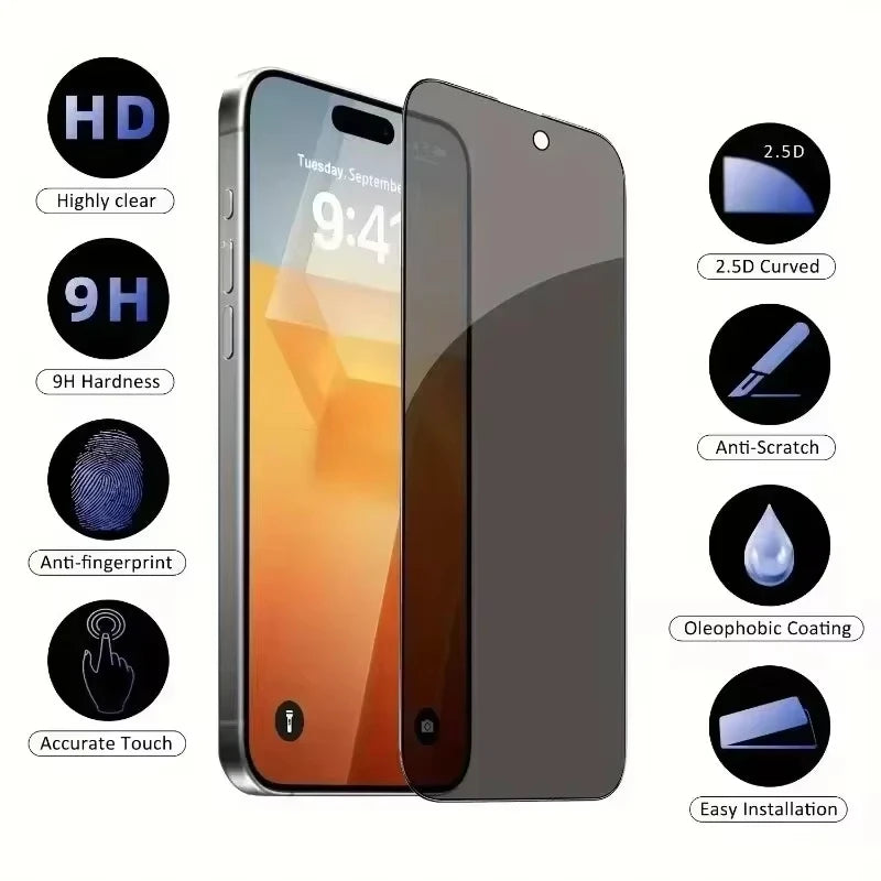 Privacy Screen Protector for Samsung Galaxy — Anti-Spy Tempered Glass