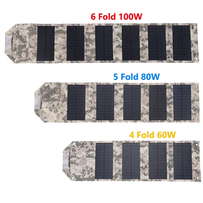 Foldable Solar Panel Charger — Waterproof USB Solar Charger for Camping & Outdoors