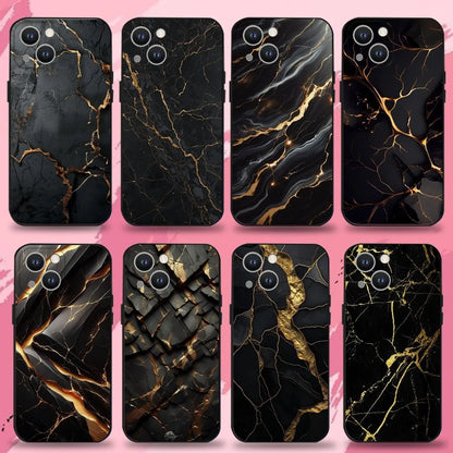 Black Gold Marble Case — Soft TPU Full Coverage Cover for iPhone