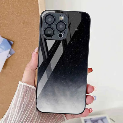 Marble Tempered Glass iPhone Case — Luxury Shockproof Cover