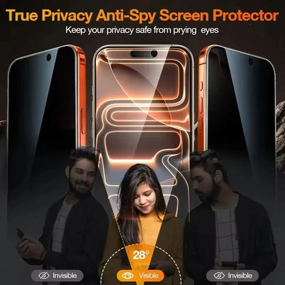 Privacy Screen Protector for iPhone — 4-Pack Anti-Spy Tempered Glass