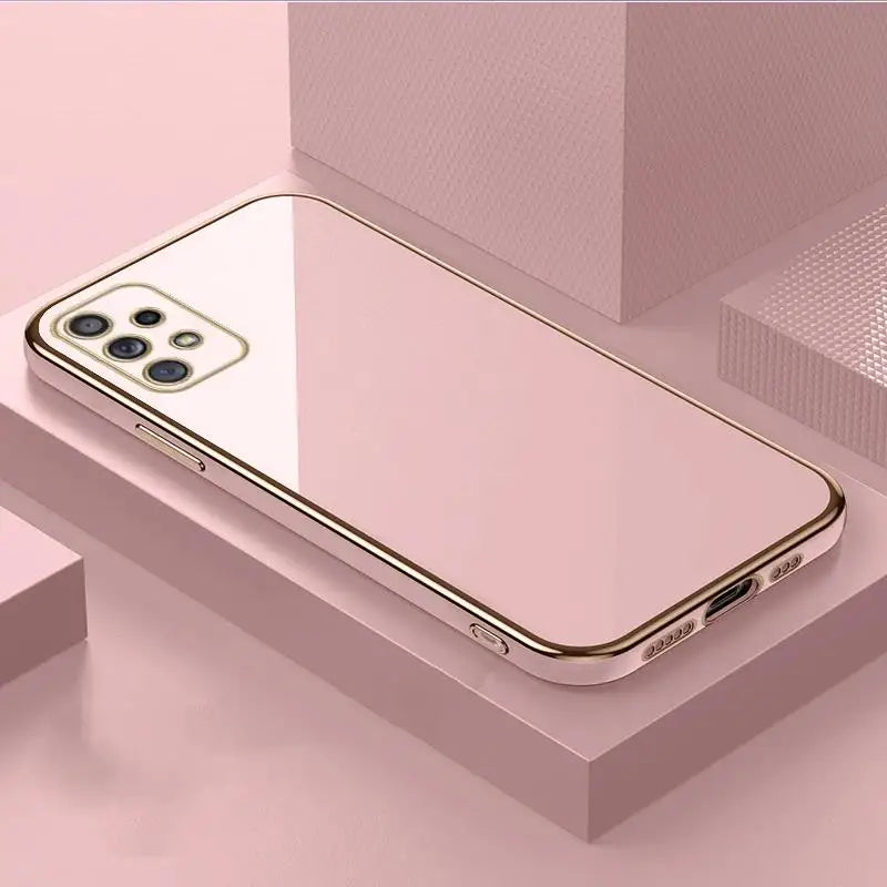 جراب سامسونج جالاكسي A-Series مطلي بالكهرباء — غطاء معدني نحيف ولامع