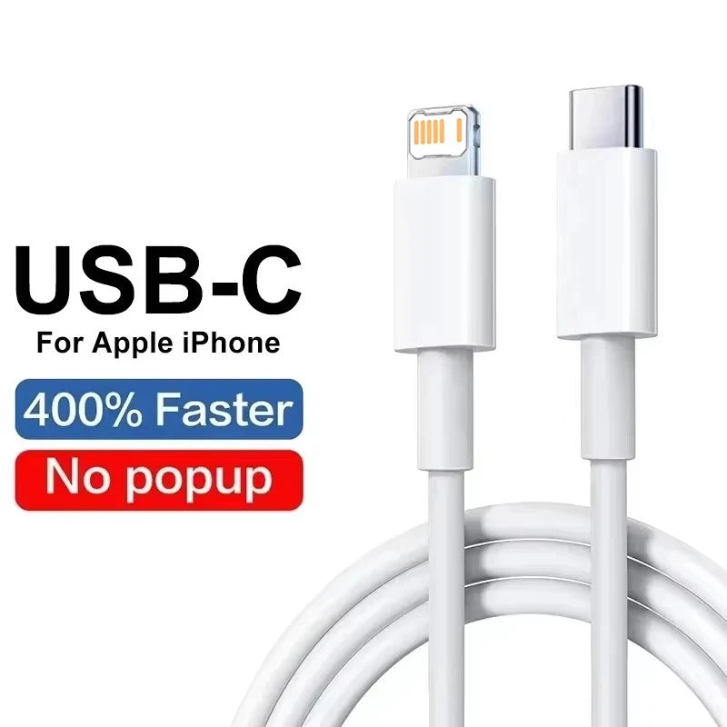 USB-C to Lightning Cable — 27W PD Fast Charging for iPhone