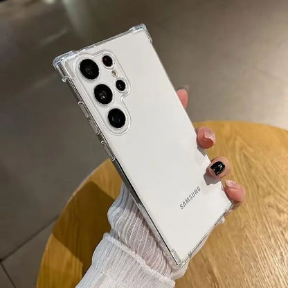 Clear Silicone Samsung Galaxy Case — Transparent Shockproof Soft Cover