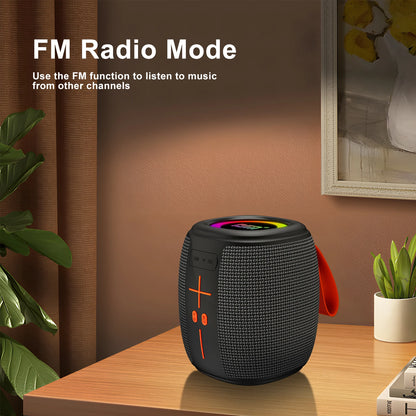 Portable Bluetooth Speaker — 5W with RGB Lights, TWS Pairing & IPX4 Splash Resistance