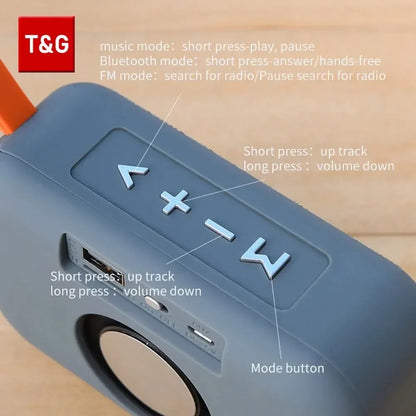 T&G TG506 Mini Bluetooth Speaker — Portable with FM Radio & TF Card Playback