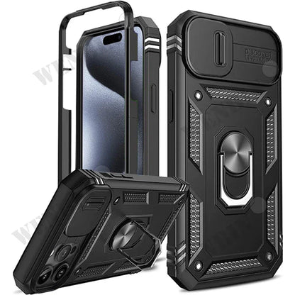 Heavy Duty Case with 360° Kickstand — Full Coverage Protection with Camera Cover