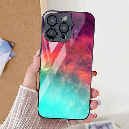 Marble Tempered Glass iPhone Case — Luxury Shockproof Cover