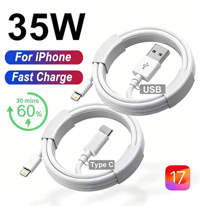 USB-C to Lightning Cable — 27W PD Fast Charging for iPhone
