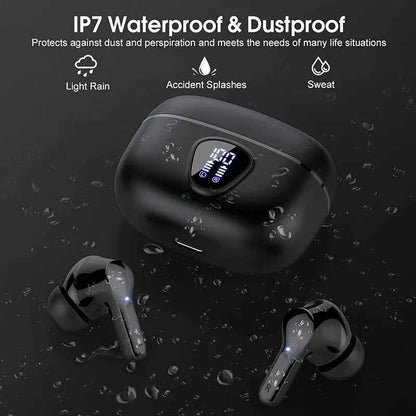 Wireless Earbuds — Bluetooth 5.3 with ENC Noise Cancelling & LED Battery Display