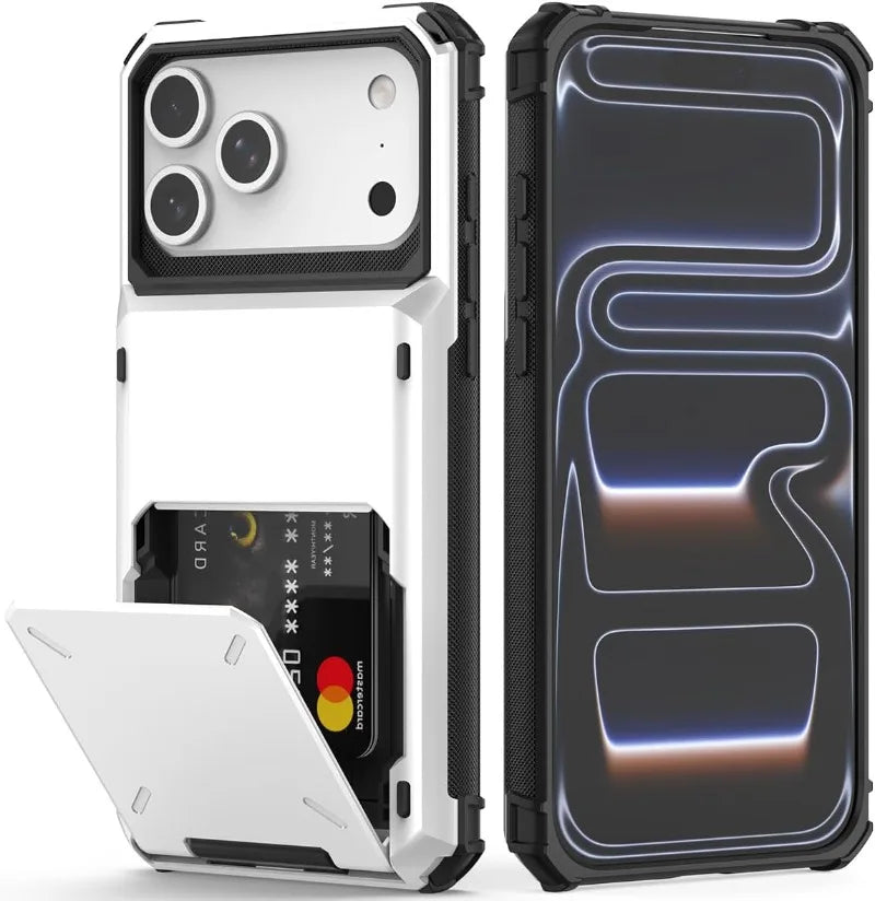 Wallet Case with Hidden Card Slot — Dual Layer Shockproof Protection