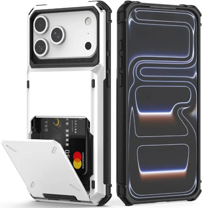 Wallet Case with Hidden Card Slot — Dual Layer Shockproof Protection