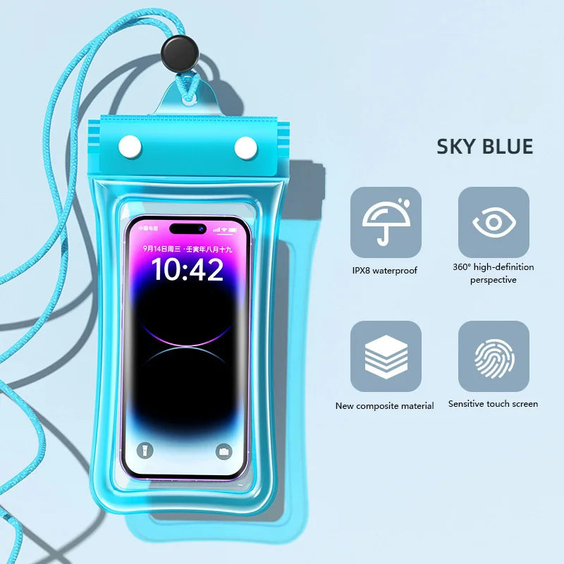 Floating Waterproof Phone Pouch — Universal Dry Bag for Swimming, Beach & Pool