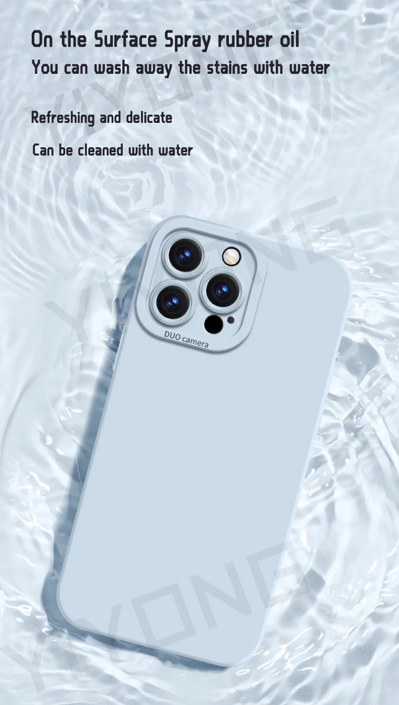Liquid Silicone Case — Soft Touch Full Coverage Cover for iPhone