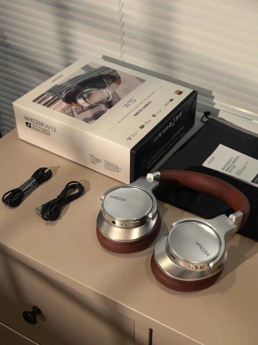 Whizzer W1S ANC Headphones — Active Noise Cancelling Bluetooth 5.3 with Wired Mode