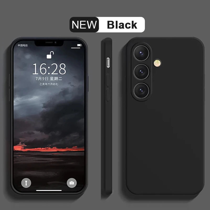 Liquid Silicone Samsung Galaxy Case — Camera Lens Protector Soft Cover