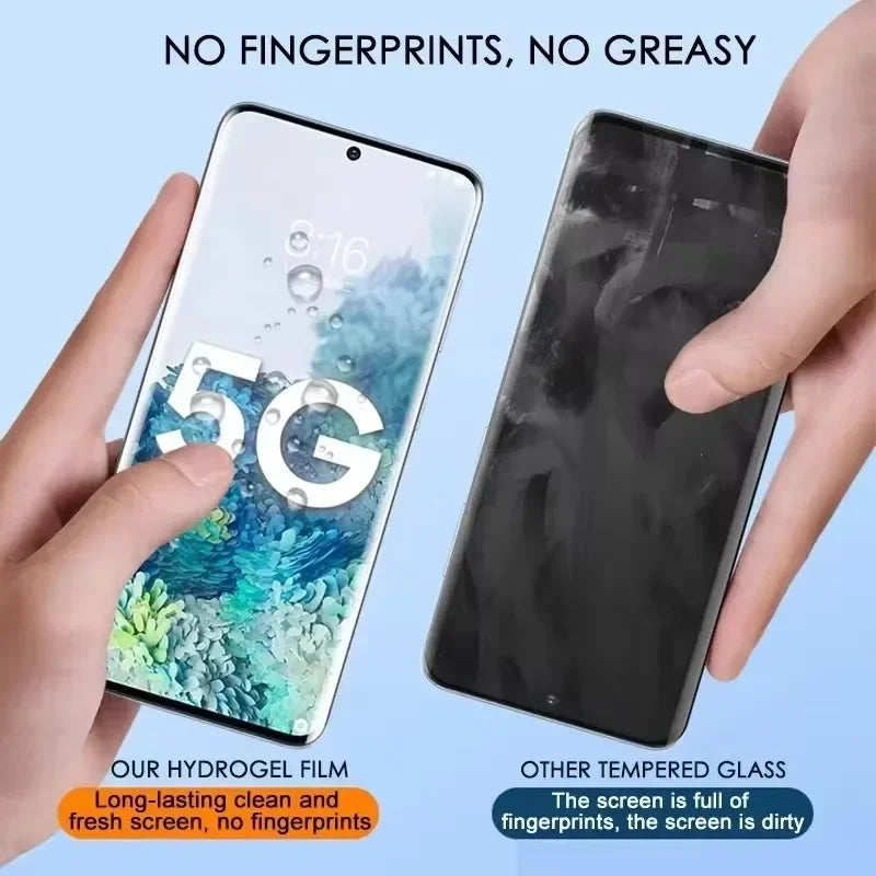 Hydrogel Screen Protector for Samsung Galaxy — 5-Pack Full Cover Curved Edge Film