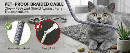 Short 90° USB-C Cable — 60W Fast Charging, Braided