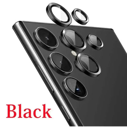 Metal Ring Camera Lens Protector for Samsung Galaxy — Full Cover Tempered Glass