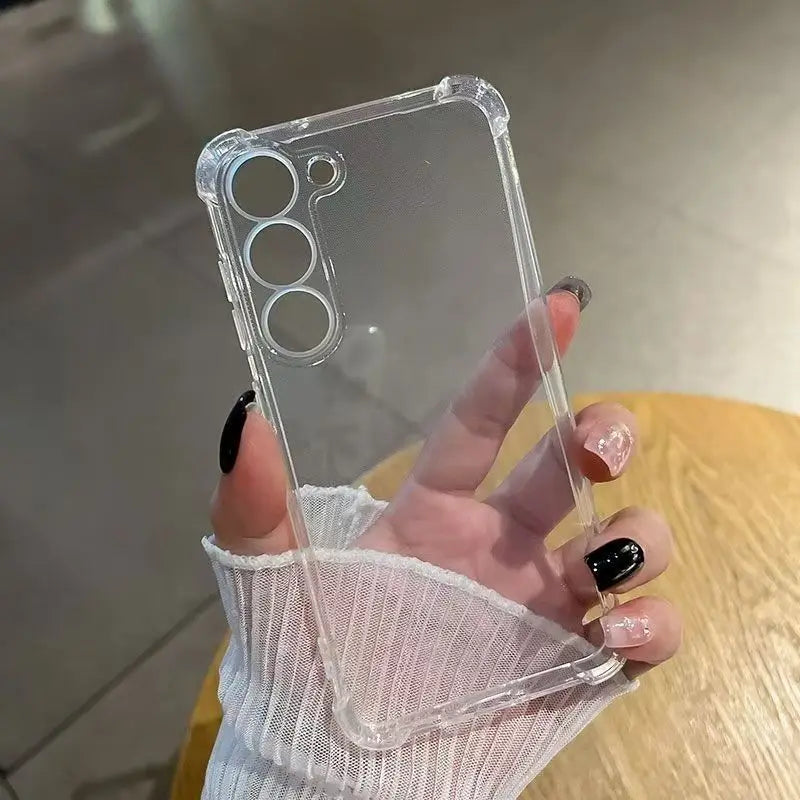 Clear Silicone Samsung Galaxy Case — Transparent Shockproof Soft Cover