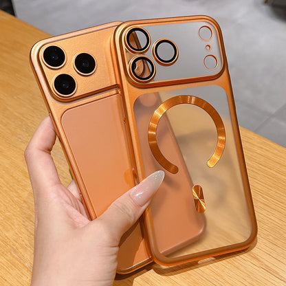 Luxury Matte Translucent iPhone 17 Case — MagSafe Magnetic Ring Cover