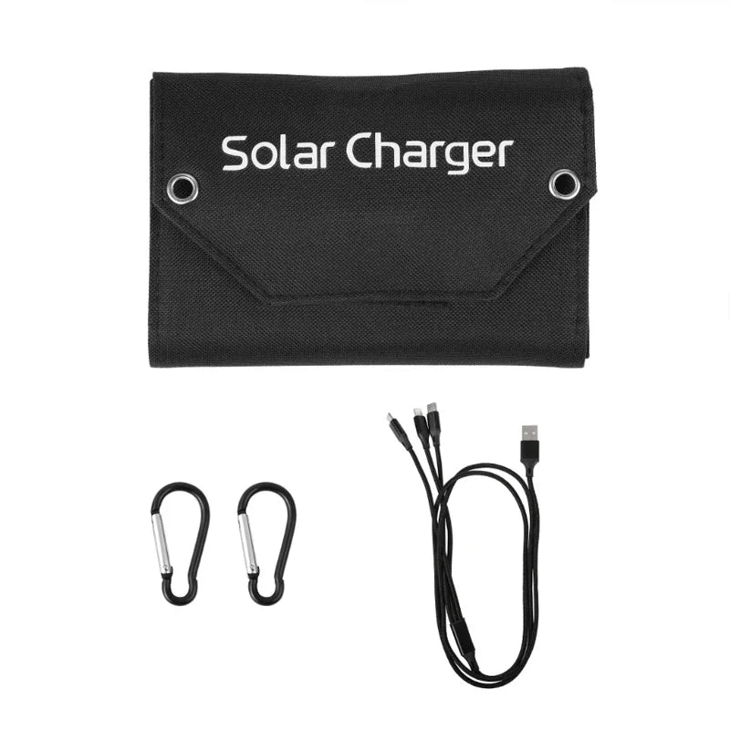 Foldable Solar Panel Charger — Waterproof USB Solar Charger for Camping & Outdoors