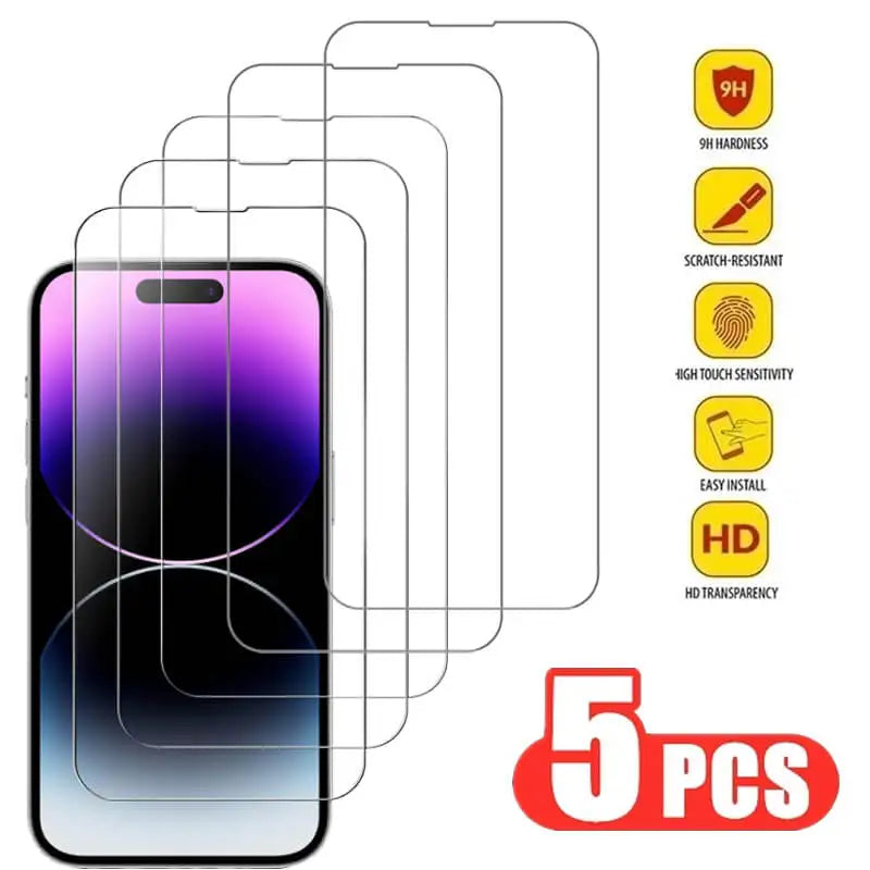 Tempered Glass Screen Protector for iPhone — 9H Hardness Full Cover