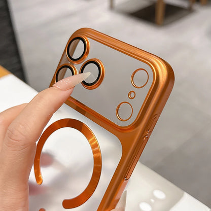 Luxury Matte Translucent iPhone 17 Case — MagSafe Magnetic Ring Cover