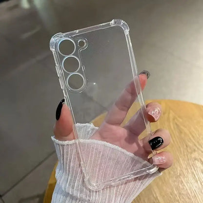 Clear Silicone Samsung Galaxy Case — Transparent Shockproof Soft Cover