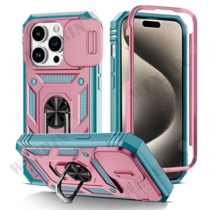 Heavy Duty Case with 360° Kickstand — Full Coverage Protection with Camera Cover