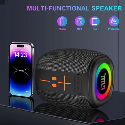 Portable Bluetooth Speaker — 5W with RGB Lights, TWS Pairing & IPX4 Splash Resistance