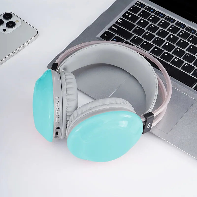 RGB Gaming Headphones — Wireless Bluetooth 5.3 Over-Ear with HD Mic