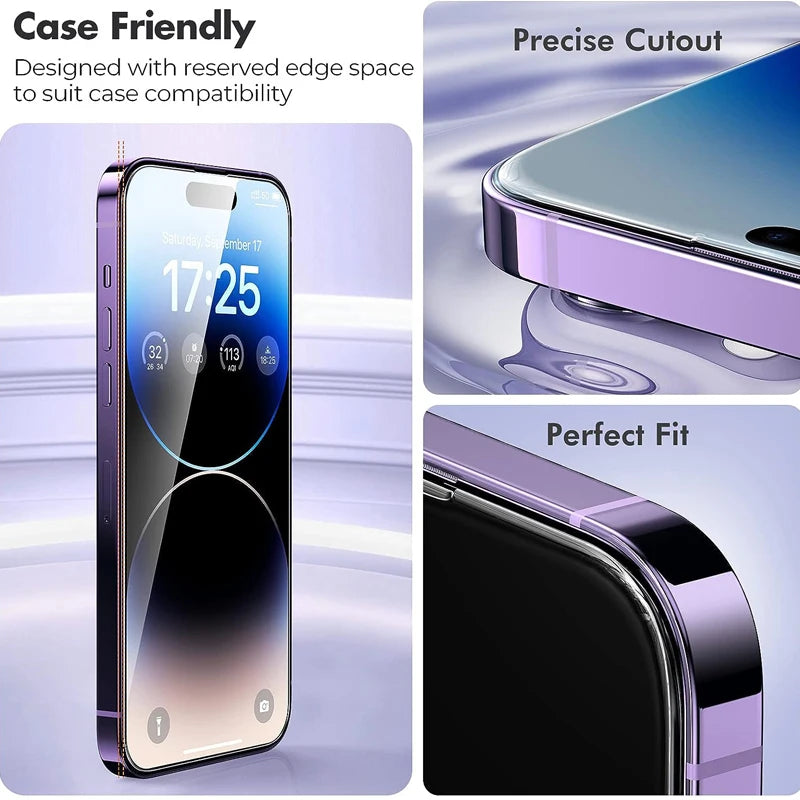 Tempered Glass Screen Protector for iPhone — 9H Hardness Full Cover