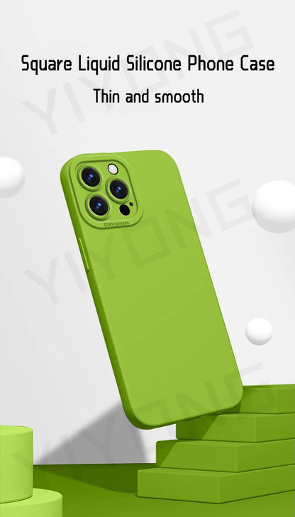 Liquid Silicone Case — Soft Touch Full Coverage Cover for iPhone