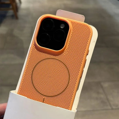Mesh Heat Dissipation iPhone Case — MagSafe Magnetic Shockproof Cover