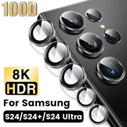 Metal Ring Camera Lens Protector for Samsung Galaxy — Full Cover Tempered Glass
