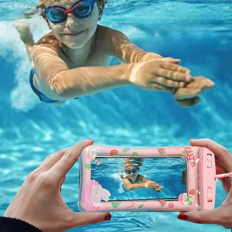 Kids Waterproof Phone Pouch — Universal Dry Bag for Beach, Pool & Water Sports
