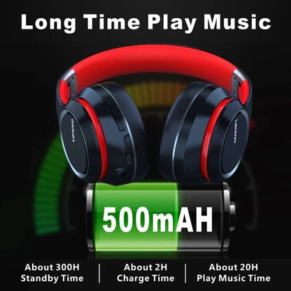 Lenovo HD200 Wireless Headphones — Over-Ear Bluetooth with Wired Mode & Folding Design