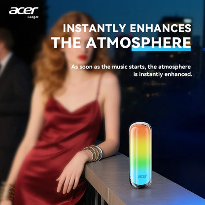 Acer OSK253 Portable Bluetooth Speaker — Dual Drivers, FM Radio & Ambient Lighting