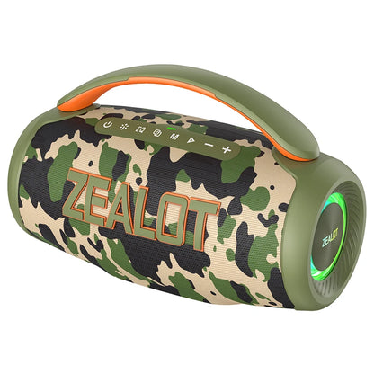 Zealot P12 Portable Bluetooth Speaker — 60W IPX6 Waterproof with Carry Handle
