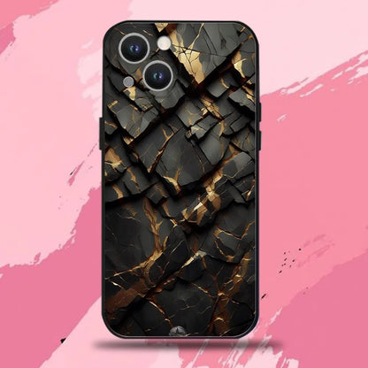 Black Gold Marble Case — Soft TPU Full Coverage Cover for iPhone