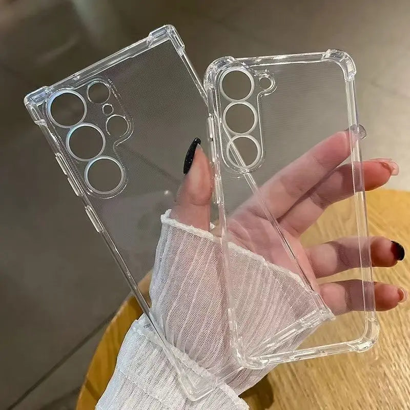 Clear Silicone Samsung Galaxy Case — Transparent Shockproof Soft Cover