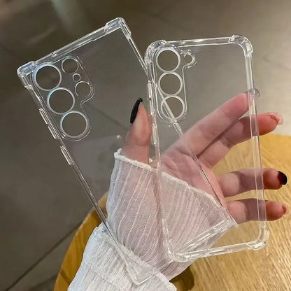 Clear Silicone Samsung Galaxy Case — Transparent Shockproof Soft Cover