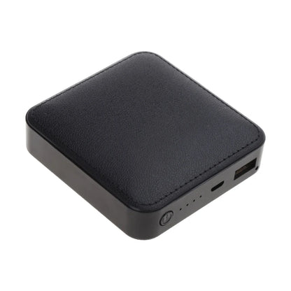 8,000mAh Mini Power Bank — Compact Portable Charger with LED Light in Pink & Black