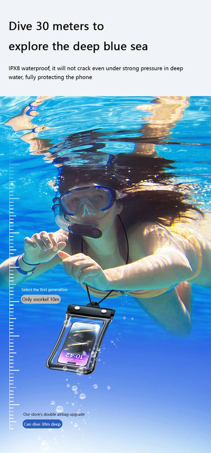 Floating Waterproof Phone Pouch — Universal Dry Bag for Swimming, Beach & Pool