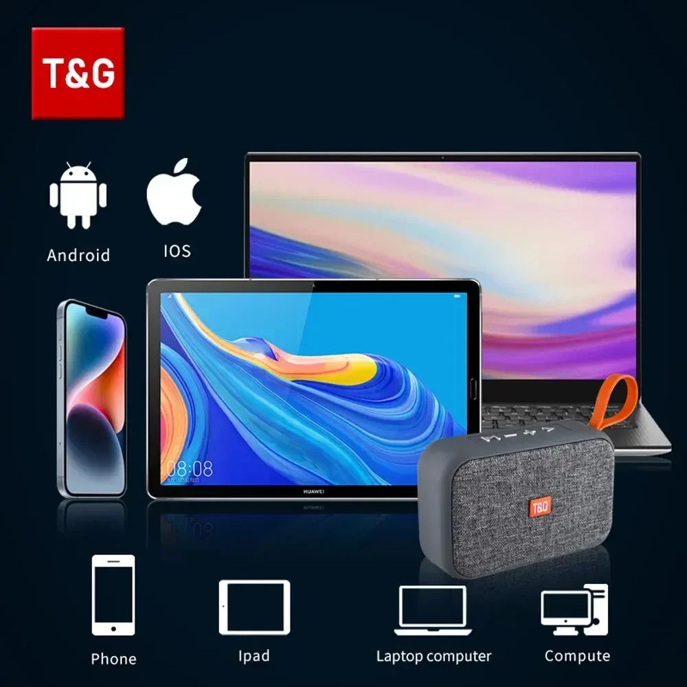 T&G TG506 Mini Bluetooth Speaker — Portable with FM Radio & TF Card Playback