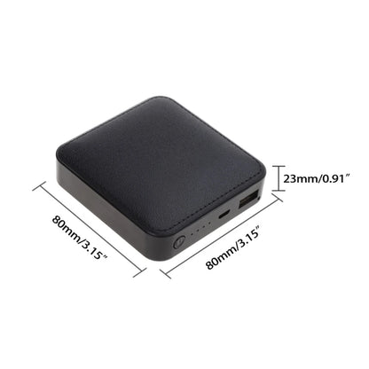 8,000mAh Mini Power Bank — Compact Portable Charger with LED Light in Pink & Black
