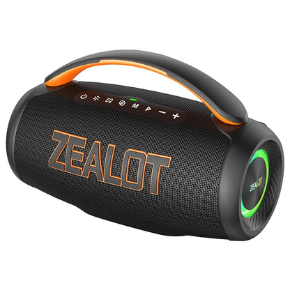 Zealot P12 Portable Bluetooth Speaker — 60W IPX6 Waterproof with Carry Handle