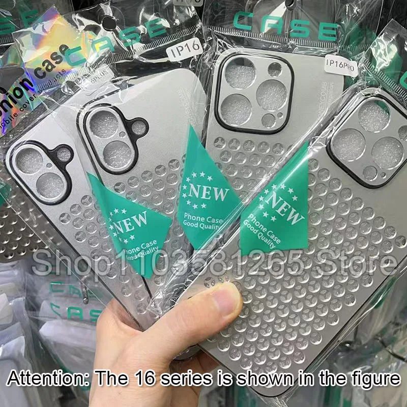 Aluminium Perforated Case — Breathable Metal Cooling Cover for iPhone